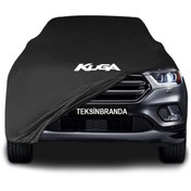 Resim ULTRASHOP Ford Kuga 2 (2012 - 2019) Siyah Kumaş Araba Brandası Logolu Penye Branda Oto Branda 