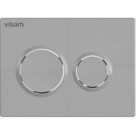 Resim Visam Olimpos Iki Kademeli Mat Krom Gömme Rezervuar Kumanda Paneli 