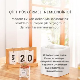 Resim Coofbe Büyük Kapasiteli Çift Nozzle 3 Litre Buhar Makinası Hava Nemlendirici Humidifier Koku Eklenir 