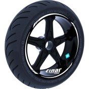 Resim Çınar Extreme Süt Beyaz 4 Parçalı Keskin Jant Şeridi Sticker 