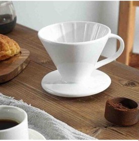 Resim Seramik Dripper Kahve Demleme Beyaz Fsb-2 