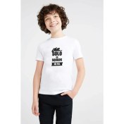Resim Qivi Fortnıte Solo Vs Squads No Fill Baskılı Unisex Çocuk Beyaz Tshirt 