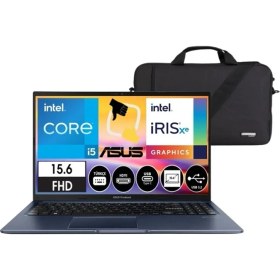 Resim Asus Vivobook 15 Intel Core I5 16GB 512GB SSD Freedos 15.6" Fhd Taşınabilir Bilgisayar SnerTech Çanta Hediye 