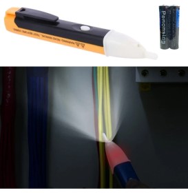 Resim Nargo Elektrik Kaçak Dijital Kontrol Kalemi Cihazı -Dedektörlü Temassız Işıklı Kablo Voltaj Test 