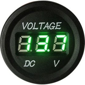 Resim Speeduf DC7V-30V LED Panel Mini Dijital Voltmetre - Yeşil 