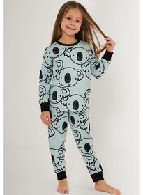 Resim Rolypoly Candy Coala Açık Mavi Kız Çocuk Uzun Kol Pijama Takım Mavi 
