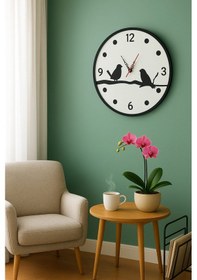 Resim Yeni Tasarım Modern Duvar Saati Şık Ve Kalite Bir Arada No:1020 Beyaz 