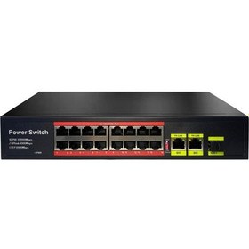 Resim Uranium POE-1621SFP-200W 16 Port PoE + 2 Port GB Uplink + 1 Port GB SFP Rackmount 200W PoE Swicth 