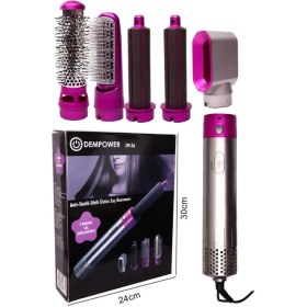 Resim Dempower Dp-36 Elektrikli Fırça Seti 5 Başlık ile Dalga Yapma Özelliği Gri 