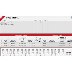 Resim Güneş Sibop Takımı 4021 4022 In 8 Ex 8 Corsa Astra 1.7 Tdı-16v Eng.y17dt-16v KNO-GÜNEŞ-4021-4022 
