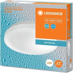 Resim Osram - Ledvance 12w Led Plafonyer 6500k Beyaz Işık - Tavan Armatür Banyo Lambası Beyaz 