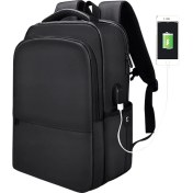 Resim Kaneed SJ01 USB'li Bilgisayar Sırt Çantası - Siyah (Yurt Dışından) 