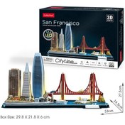 Resim 3d Puzzle San Francisco 3d Puzzle 90 Parça Led işıklı 