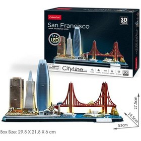 Resim 3d Puzzle San Francisco 3d Puzzle 90 Parça Led işıklı 