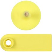 Resim Xiyyadms Koyun Kulak Etiketi Sarı Renkli 100 Adet Paket Abs Malzeme 5.2x1.8cm Kayıp Engellici İşaretleyici 