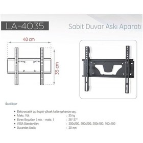Resim La 4035 26'' 40'' Lcd/Led/Tv Sabit Askı Aparatı 