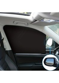 Resim Xuweiwei 4 Parça Manyetik Güneşlik Seti - Araç Yan Camları İçin Isı Yalıtımlı Polyester Perde - Uv Koruma Ve Gizlilik 