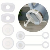 Resim 6 adet Silikon Anti-Üst Akış Plakları Seyahat Bardakları için - Sızdırmaz Pipet Kapakları Kolay Basma Tasarımı ile, Tumbler ve Su Şişeleri için Uygun, Beyaz ve Açık Mavi Seçenekler, Seyahat Bardak Aksesuarları, Bardak Kapağı Aksesuarları, Modern Bardak Kapağı, Dayanıklı Bardak Kapağı 
