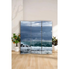 Resim Artavessa Dekoratif 3 Kanatlı Dijital Baskılı Kanvas Paravan - Seperatör - 120X180 cm - Model 13 