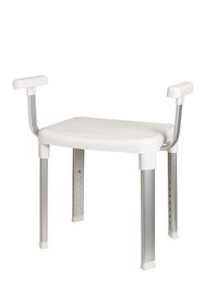 Resim Prima Nova Cappadocia Paslanmaz Alüminyum Kol Destekli Yaşlı Engelli Banyo Sandalyesi (130 KG Kapasite) 