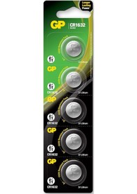 Resim GP CR1632 3V Lityum Kartela Düğme Pil 5'li 