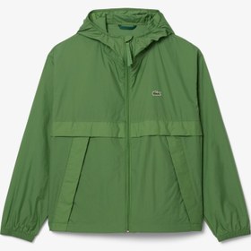 Resim Lacoste Erkek Kapüşonlu Yeşil Yağmurluk 