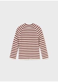 Resim Mayoral Kız Bebek Balıkçıyaka Örme Kahverengi 