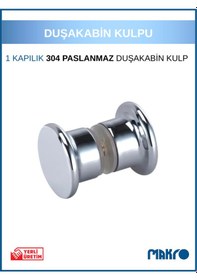 Resim Paraduş Kulp 304 Paslanmaz Duşakabin Kulp Parlak Krom Krom Parlak 