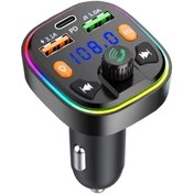 Resim Deppo Trend Bluetooth Araç Kiti Araç Fm Transmitter USB Type-C SD Kart MP3 PD Flash Için Uygun Çakmaklık Girişli 