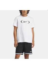 Resim Reebok Basketball T-shırt 100214157 Erkek Tişört Beyaz S-xxl Beyaz 
