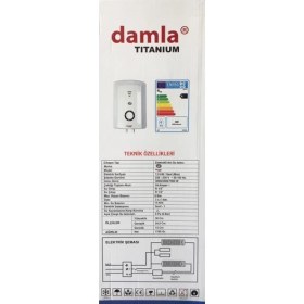 Resim Feyza Design Elektrikli Şofben, Ani Su Isıtıcı, Banyo Için Hızlı ve Verimli 7500W 