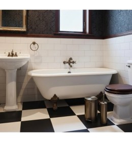 Resim Emfa Aksesuar Antik Eskitme Çöp Kovası ve Tuvalet Fırçası Pedallı Antik Kova Fırça Seti 