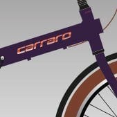 Resim CARRARO FLEXI 121 KATLANIR BİSİKLET 350H 21-V VB MAT VİOLA-BAKIR 