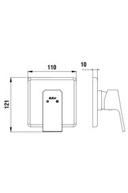 Resim Eca Tiera Ankastre Duş Bataryası Sıva Üstü 102167105-K 