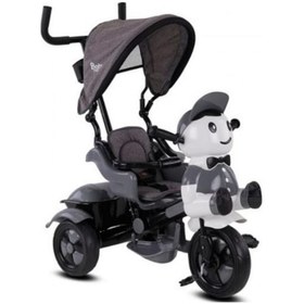 Resim Babyhope 0125a Yupi Panda Ebeveyn Kontrollü Üçteker İtmeli Çocuk Bisikleti Gri 001 
