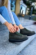 Resim pabucmarketi Bağcıklı Kadın Sneaker Bot Haki 