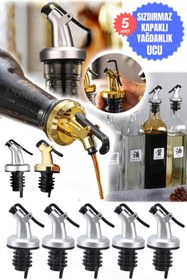 Resim Gaggani 5 Adet Ideal Sıkı Kapaklı Şişe Tıpası Pratik Sızdırmaz Yağdanlık Tıpası – Zeytinyağı ve Likör Şişe 