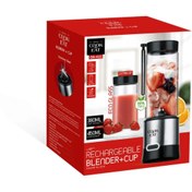 Resim teknotrust Turbo Taşınabilir Metal Kişişel Blender Shaken Smoothies Blender Keskin Bıçaklı Ekstra Cup 450Ml + 