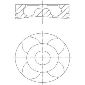Resim Pıston + Segman 0.60 75 Mm Peugeot 206 1.6 Dv6 Common Raıl / Ford Focus Cmax 1.6 Tdci 04- 0628w0 