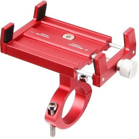 Resim Neevoyu Kırmızı Alüminyum Bisiklet Telefon Tutucu, Dağ Bisikleti Navigasyon Stantı, Sabitleyici Aparatı 21-31.8mm Gövde Uyumlu Diğer 