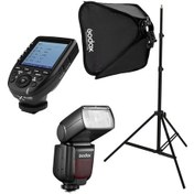 Resim Godox Tt685ıı-c Canon Flaş Full Set - X Pro + 40x40 Softbox 