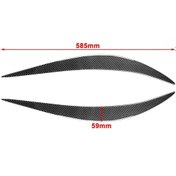 Resim Cnxinn10 Karbon Fiber Far Far Kaş Göz Kapağı Kapak Far Döşeme Çıkartmaları Dekorasyon Infiniti İçin Sol Sol Q50 Q60 2014 