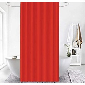 Resim Zethome Jackline Banyo Duş Perdesi 0010 Kırmızı Tek Kanat 180X200 Kırmızı 