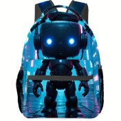 Resim Gelecekteki Robot Sırt Çantası - Büyük Kapasiteli, Hafif, Ayarlanabilir Askı, Kararlı Kalite, Canlı LED Işık Tasarımı ile Rahat Stil, Günlük Seyahat ve Açık Hava Seyahatleri için İdeal, Günlük Seyahat Çantası | Gelecekteki Sırt Çantası | Hafif Sırt Çantası 