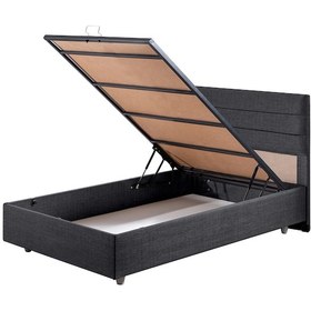 Resim Sofia İkili Set, Sofia Tek Kişilik Baza Başlık Seti Antrasit 90 x 200 