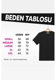 Resim Sketlon Baskılı Tişört Siyah 