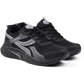 Resim Unisex Siyah Özel Tasarım Modern Konforlu Rahat Sneaker Günlük Yürüyüş Ayakkabısı Siyah 