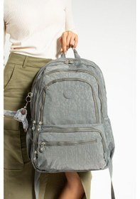 Resim Ultra Hafif Çok Cepli Su Geçirmez Sırt Çantası Unisex Gri Model: 571-1g - Gri 