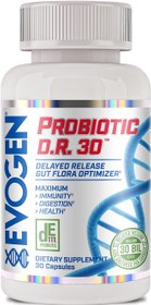 Resim Evogen Probiotic D.R. lactobacillus Gut Flora Optimizer Immunity Digestion Health 30 Billion CFUs 30 Caps 