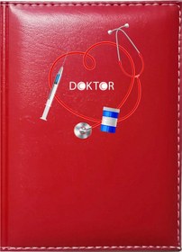 Resim Promosyon Denizi Doktor 6 Görselli Kırmızı Ruhsat Kabı 